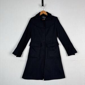 Banana Republic Women’s XS Black Wool‎ Blazer Coat Snap Closure Tailored